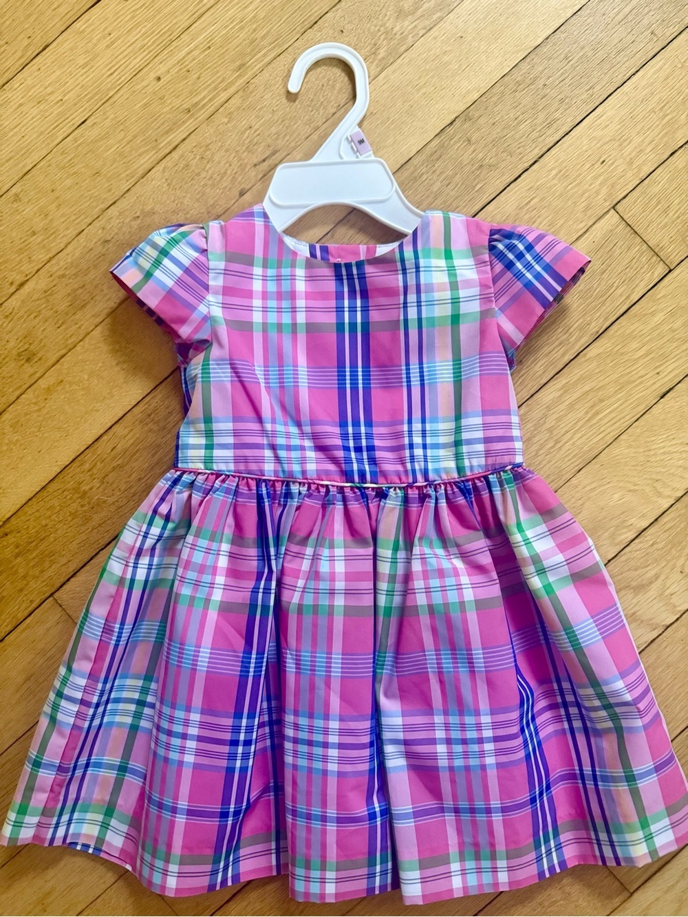 Ralph Lauren Pink Plaid Madras Baby Party Dress 9 Months Like New